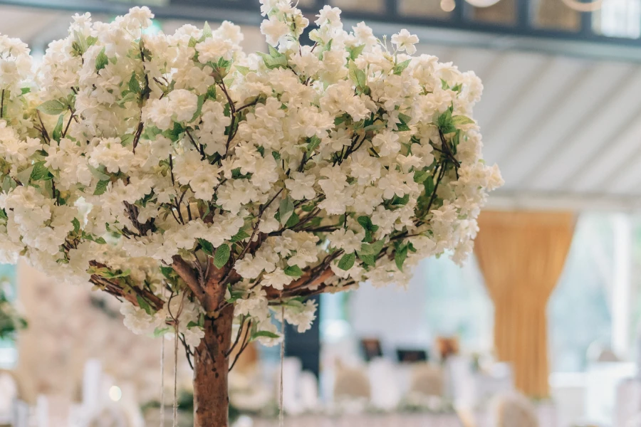 White Floral Ball Centrepieces
