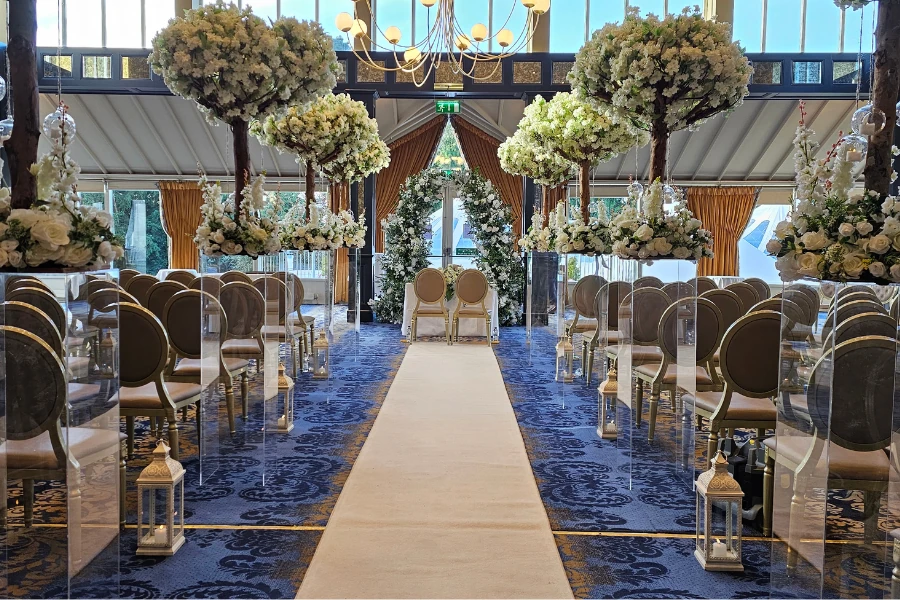 White Floral Ball Centrepieces