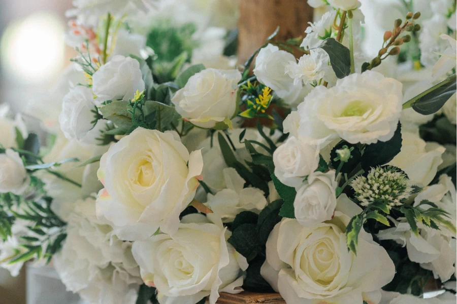 White Floral Ball Centrepieces