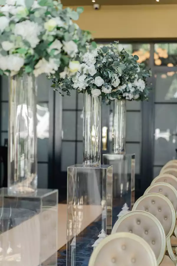 White Floral Ball Centrepieces