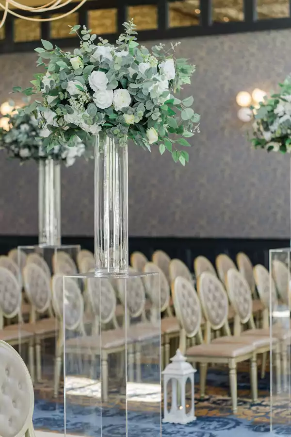 White Floral Ball Centrepieces