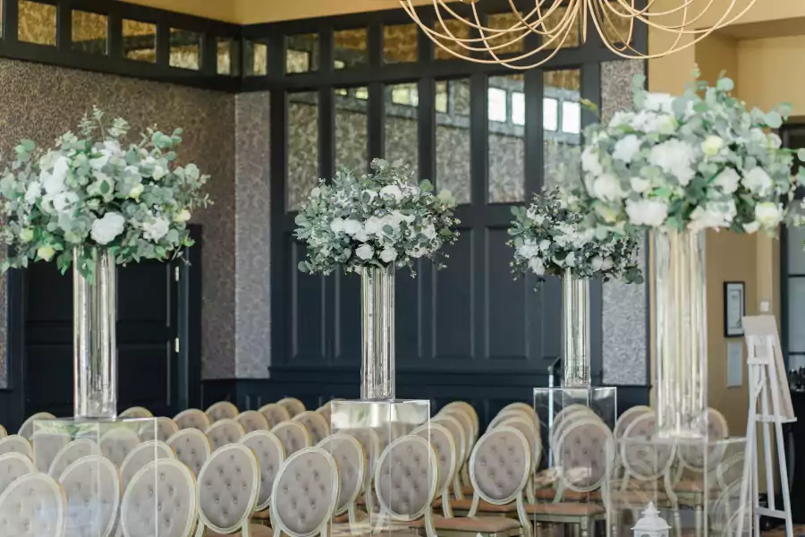 White Floral Ball Centrepieces
