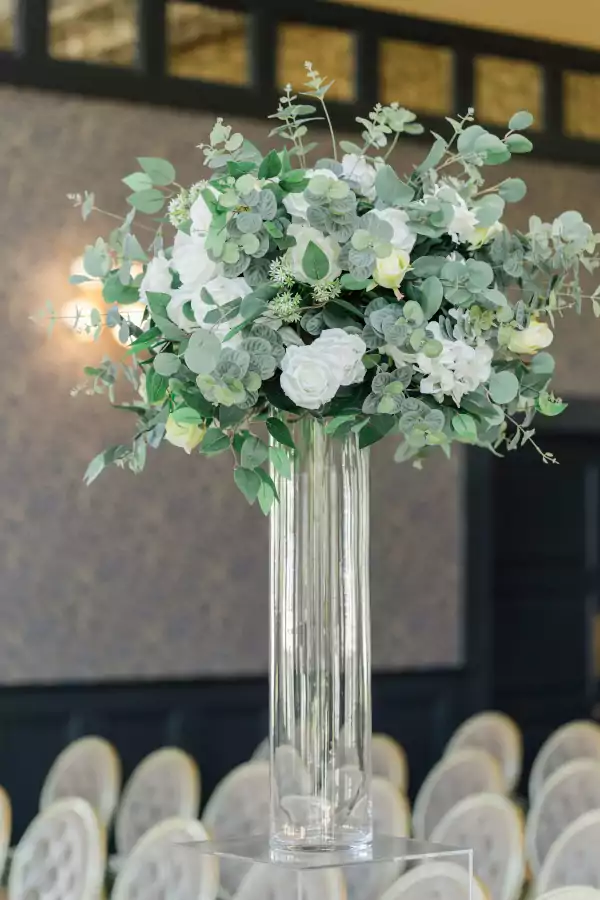 White Floral Ball Centrepieces