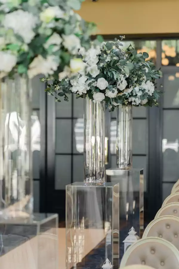 White Floral Ball Centrepieces