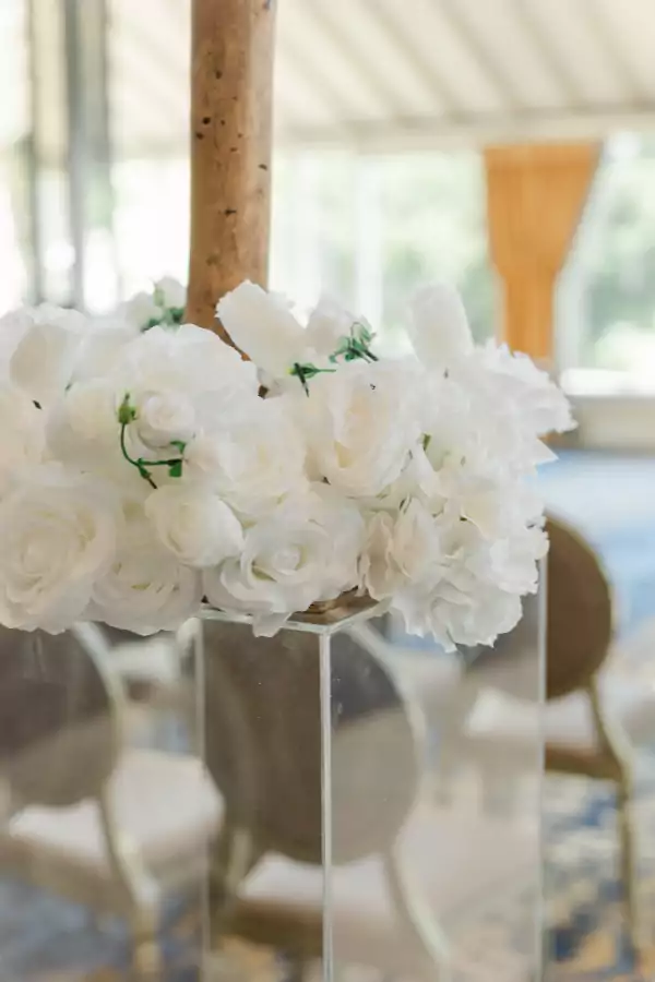 White Floral Ball Centrepieces