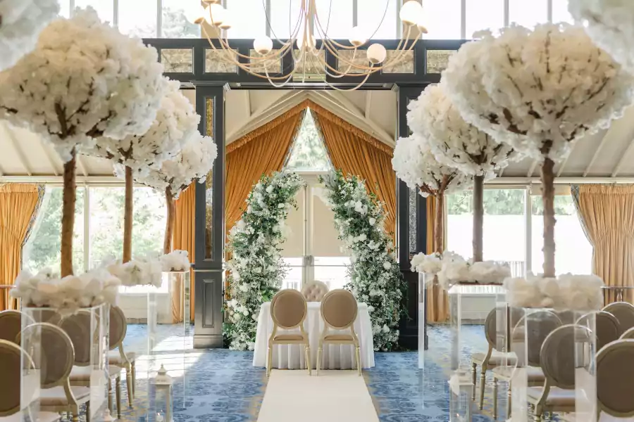White Floral Ball Centrepieces