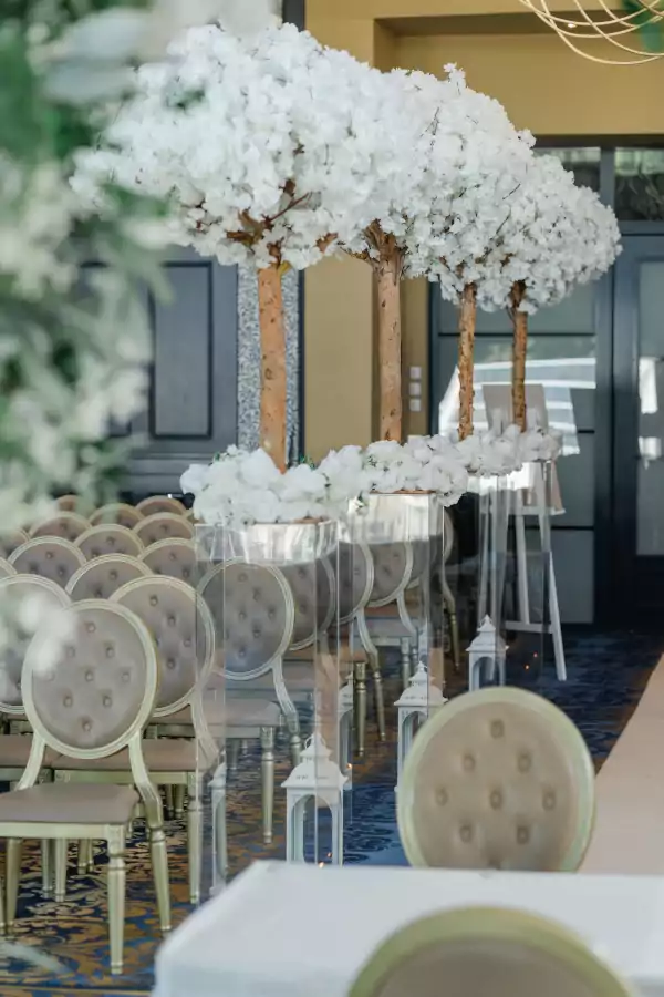 White Floral Ball Centrepieces